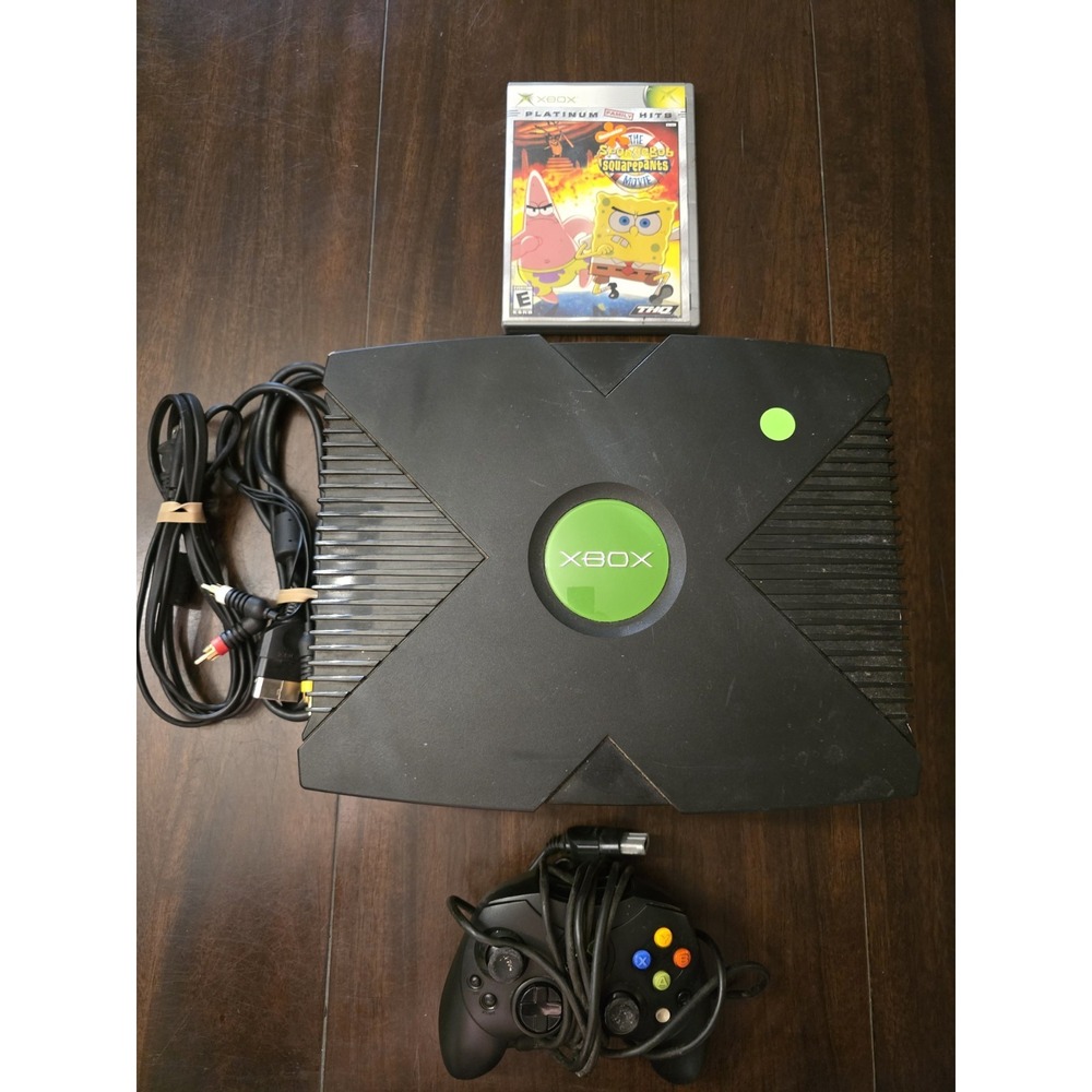Microsoft XBOX Console System Black W/ Official XBOX Controller S & Cables